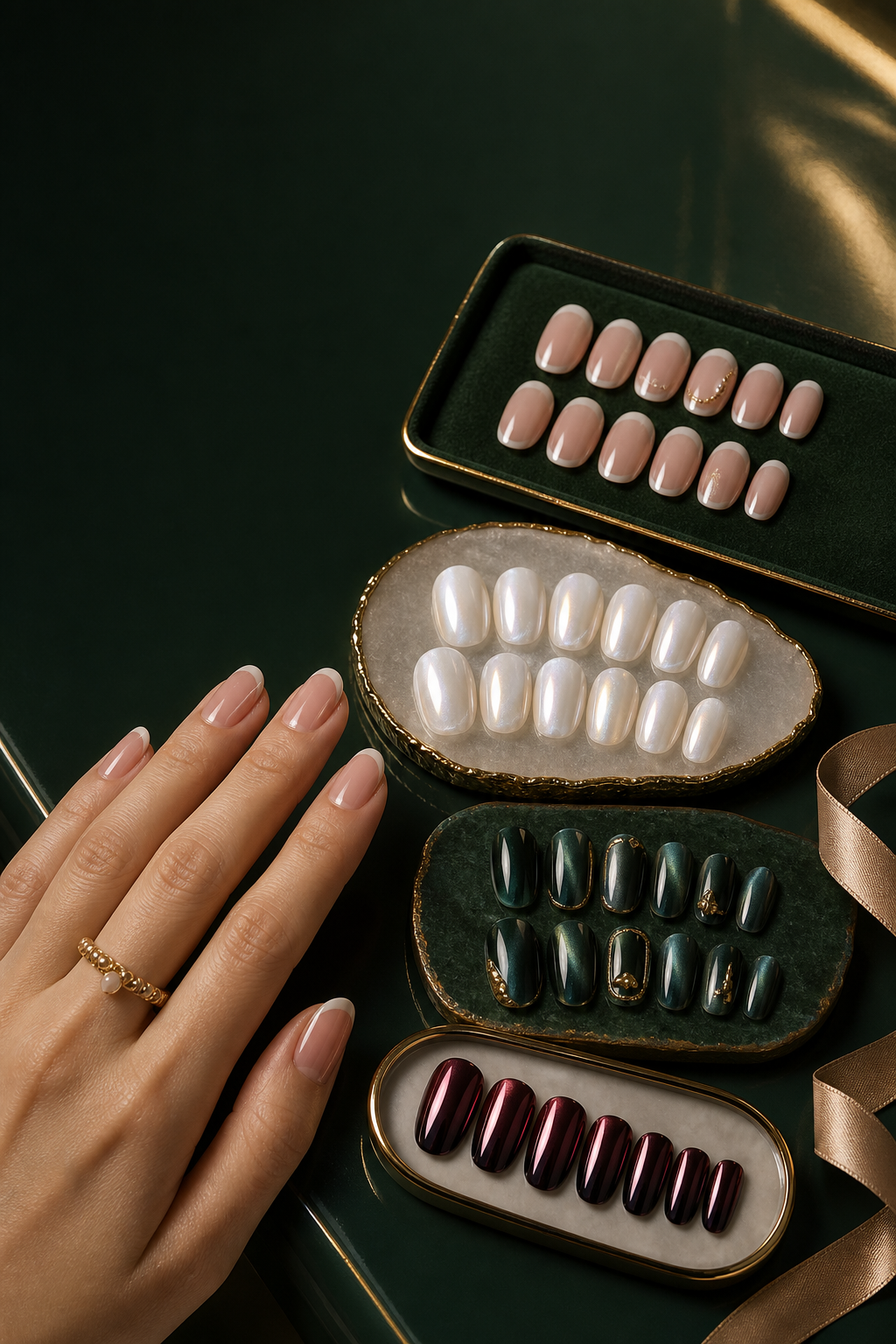Premium press-on nail styles